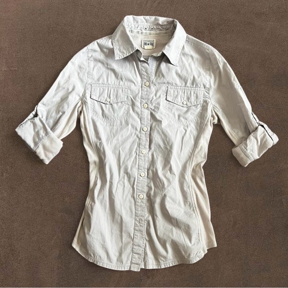 Converse One Star Light Gray Shirt